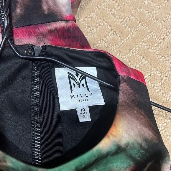 Girls Milly Minis Dress. Size 10. Watercolor print. - Picture 3 of 4